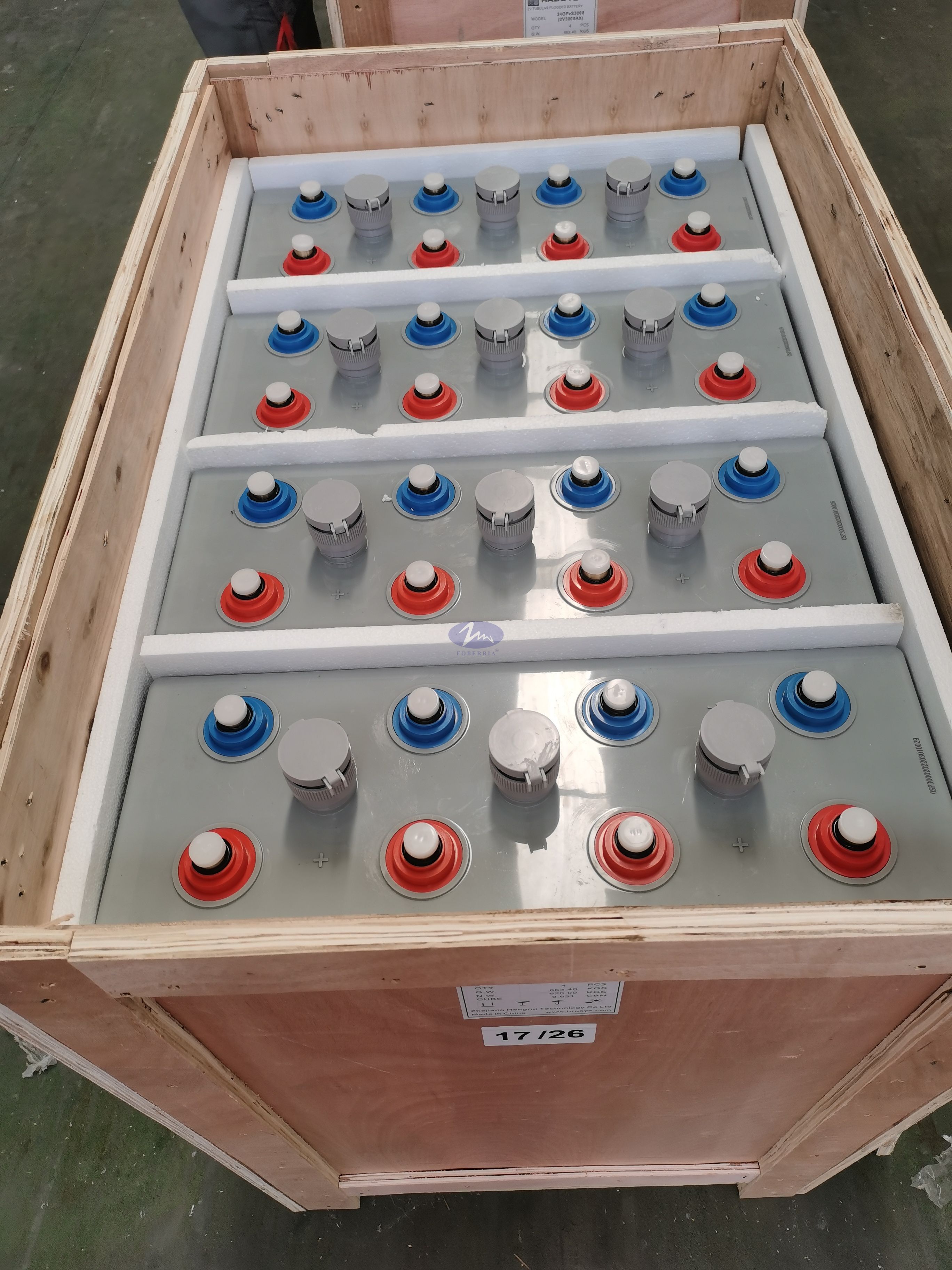 Opzs Industrial Tubular Storage Tubular Lead Acid Battery 2V 1000 Ah